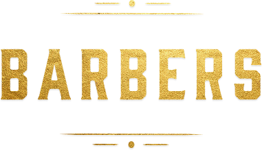 texto "barbers" com design da gentlemen, uma barbearia em extremoz rn